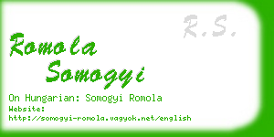 romola somogyi business card